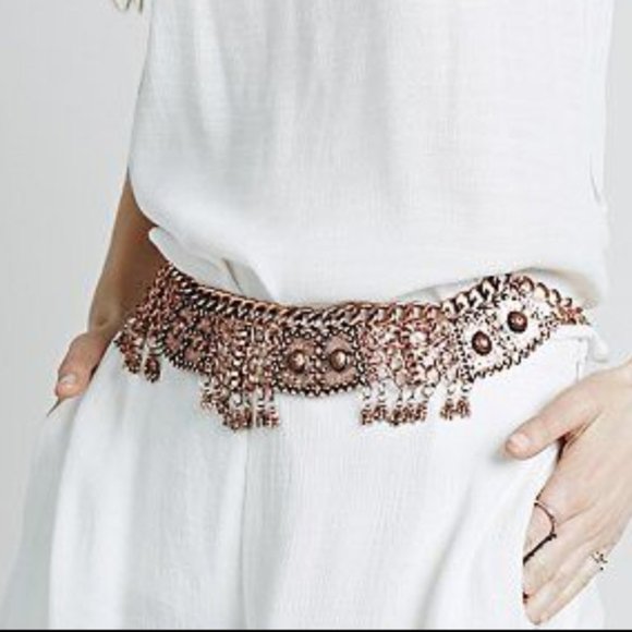 New Free People brass hidden treasures belt - Picture 2 of 7